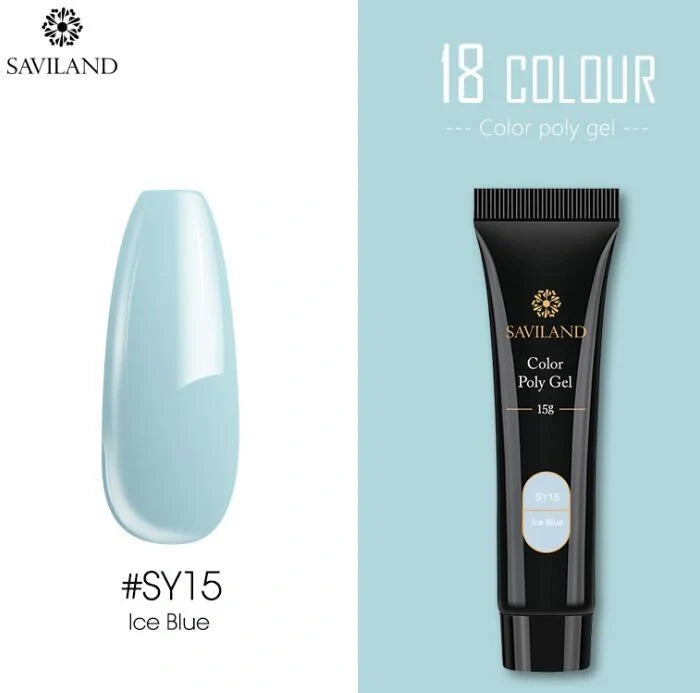 15g colored crystal nail extension glue with UV protection in various colors