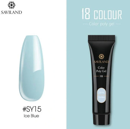 15g colored crystal nail extension glue with UV protection in various colors