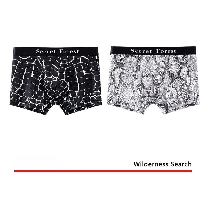 Men's loose fit thin boxer shorts in black, grey, and brown colour options.