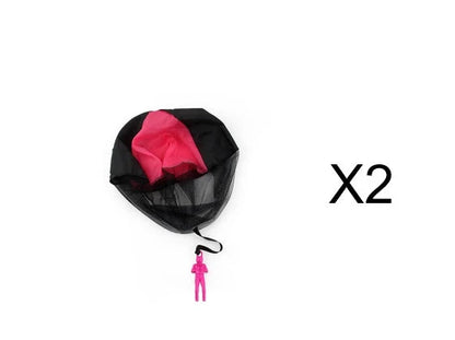 Colorful paratrooper toy parachute with soldier figure, designed for outdoor fun and educational play