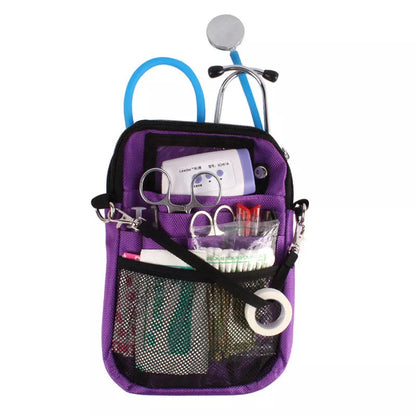 Medical staff waist bag in black, purple, navy blue, and silver gray with 15KG capacity