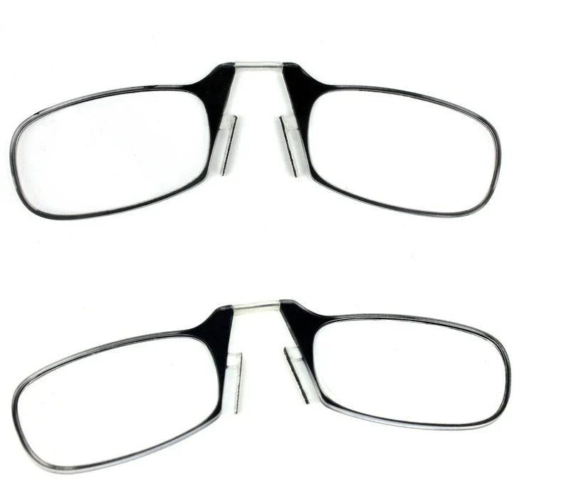 Sleek clip-on reading glasses with polycarbonate lenses for discreet and comfortable magnified vision