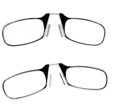 Sleek clip-on reading glasses with polycarbonate lenses for discreet and comfortable magnified vision