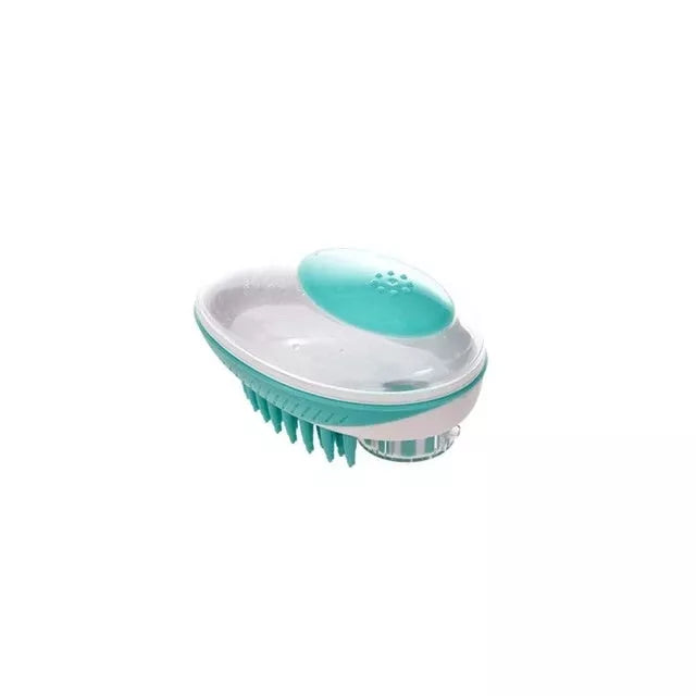 Pet Bath Massage Comb with automatic liquid dispenser for cats and dogs