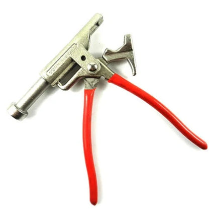 Red-handled household hammer with integrated Korean Shenzhen saw blade for multi-functional DIY use