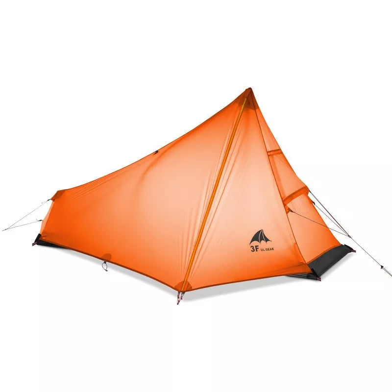 Silicon Coated Outdoor Camping Pyramid Tent in Orange, Grey, or Green