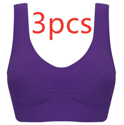 Women's seamless yoga tank top and sports bra in various colors for fitness and casual wear
