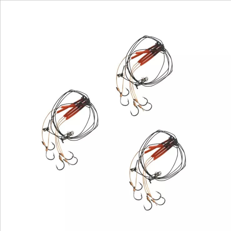 5-hook fishing string accessory for sea fishing made of durable stainless steel