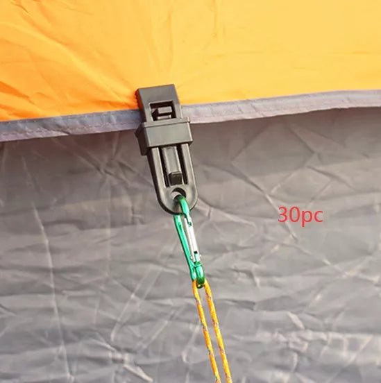 Plastic wind rope fixing clip for outdoor tents, size 8.5*2cm