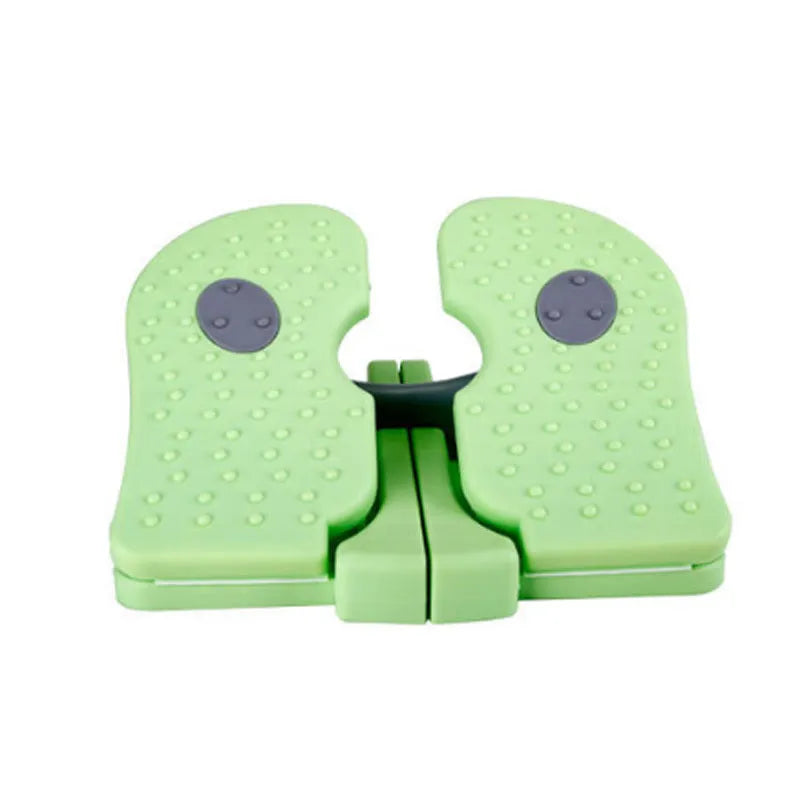 Mini stepper exercise machine with hydraulic resistance, 300kg max load, 22x12.5x6cm, in blue green or pink.