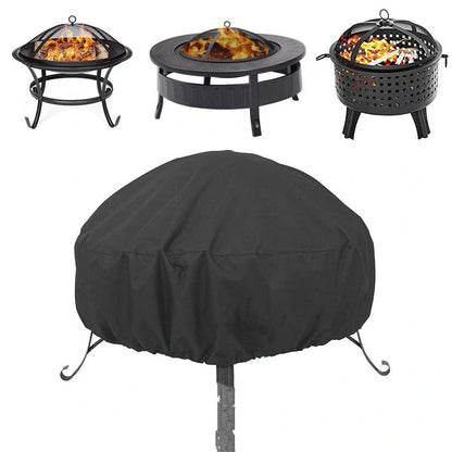 Oxford cloth dust cover for outdoor fire pit stove in army green colour with water-resistant fabric