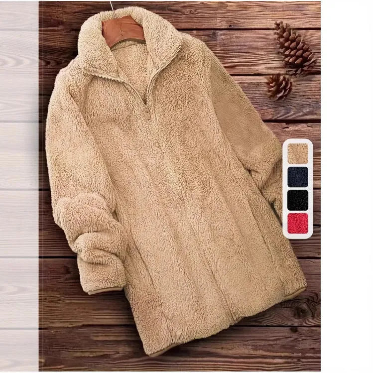 Double-sided fleece jacket in black, navy blue, or khaki colour options.