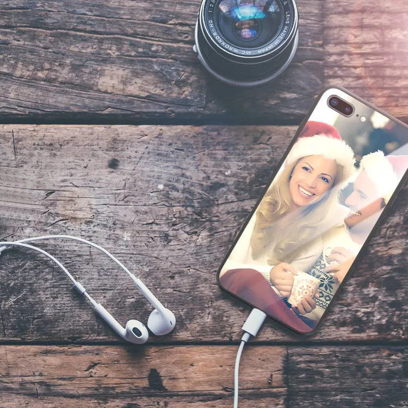 iPhone case with raised bumper edge protecting camera and screen, precision cut-outs for ports