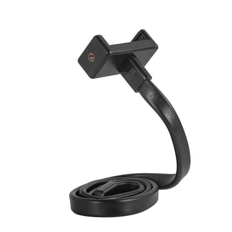 Flexible adjustable hose phone holder with aluminium core and silicone ABS cover for mobile device mounting