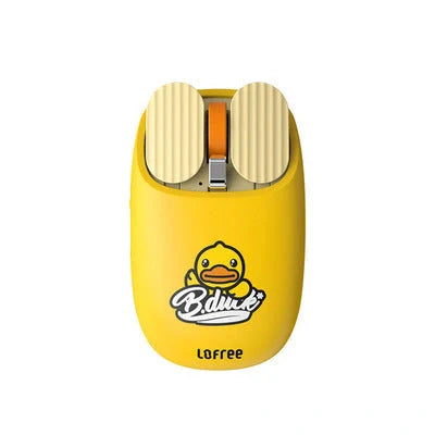 Little Yellow Duck Bluetooth Mouse Keyboard set in bright yellow with compact design