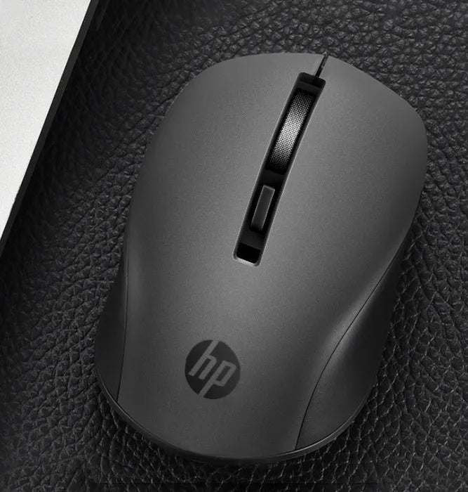 Silent wireless mouse in black or white with USB receiver and quiet click buttons for computer use