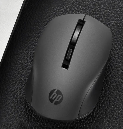 Silent wireless mouse in black or white with USB receiver and quiet click buttons for computer use