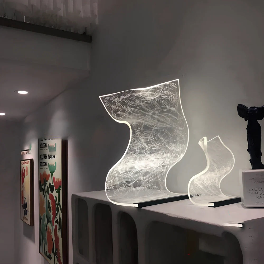 USB-powered bedside lamp with three-colour light adjustment in Nordic design