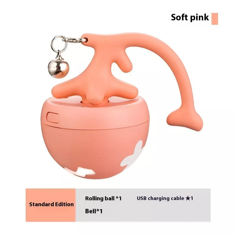 Smart Interactive Cat Toy Ball in vibrant colors with detachable tail