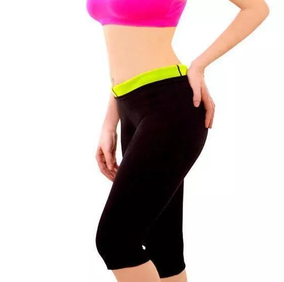 High waist thermal slimming pants for enhanced calorie burn during workouts