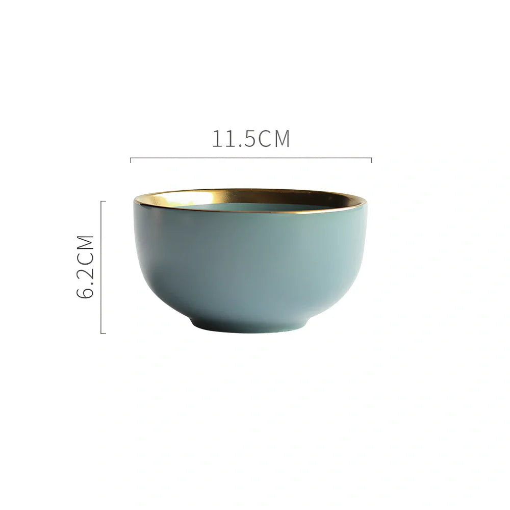 Nordic porcelain tea bowl in soft blue with celadon glaze, 10cm diameter holds 300ml for steady tea warmth