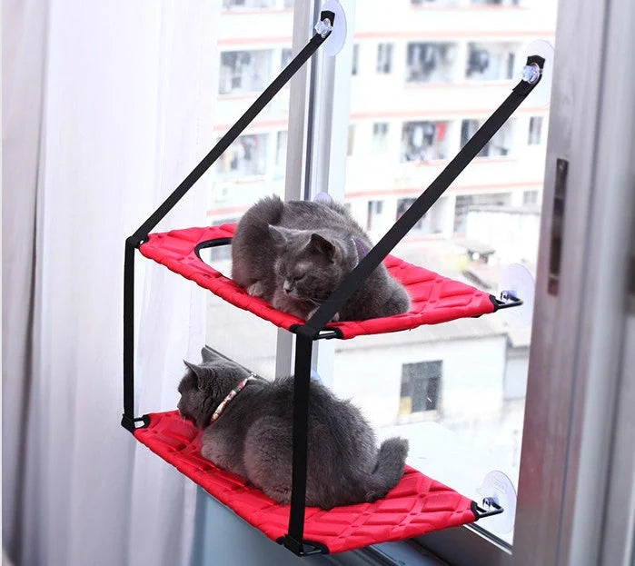 Cat Hammock Window Resting Seat Perch for indoor cats, available in multiple colors