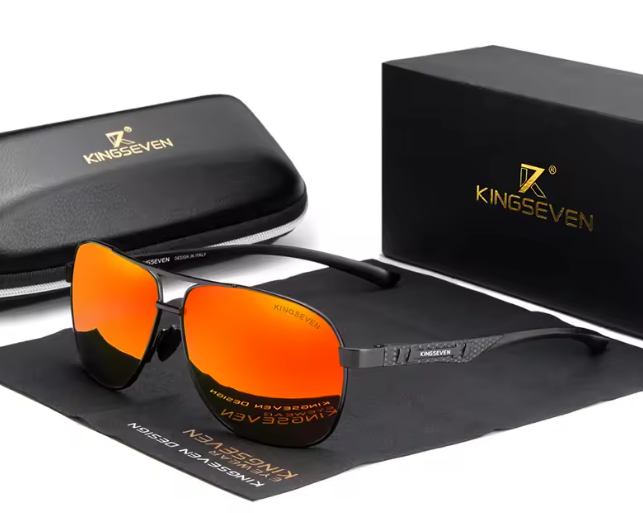 Men's Aviator Sunglasses with Polarised HD Lenses: Reduce Glare by 99% and Enhance Contrast for Clearer Vision in Bright Conditions