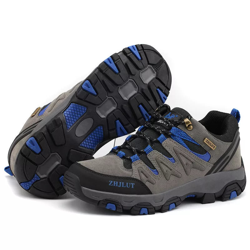 Men's Outdoor Leisure Breathable Mesh Shoes in various colors with natural rubber sole