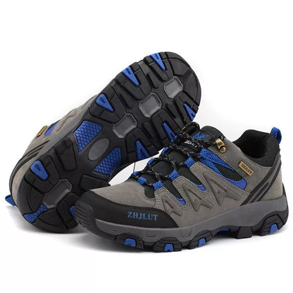 Men's Outdoor Leisure Breathable Mesh Shoes in various colors with natural rubber sole
