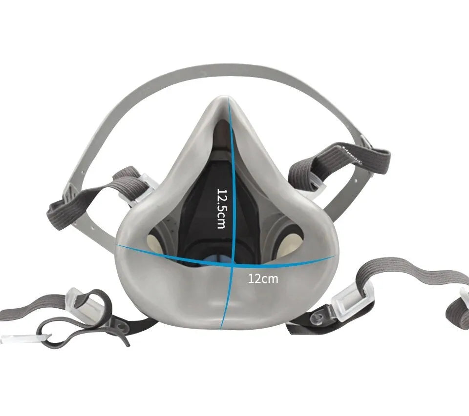 Original 6200 reusable half face respirator mask with fog-proof glasses, filters, and filter lids in an 8-in-1 set.