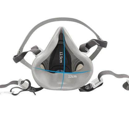 Original 6200 reusable half face respirator mask with fog-proof glasses, filters, and filter lids in an 8-in-1 set.