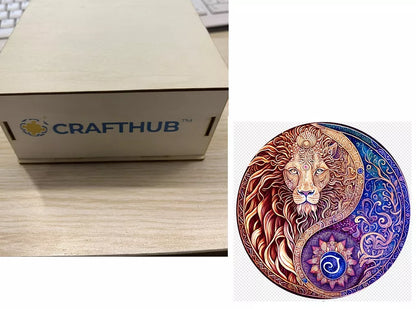 Animal Puzzle Craft Hub A3 Size Wooden Box for puzzle storage and organization