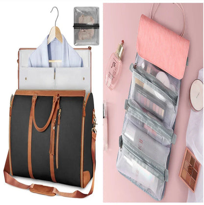 Spacious Travel Duffel Bag - Versatile Women's Handbag with Folding Suit Compartment in Multiple Color Options