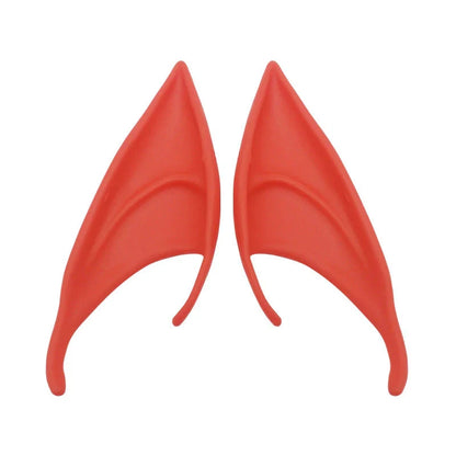 A pair of soft, flexible elf ears in various colors and sizes, perfect for Halloween costume accessories.