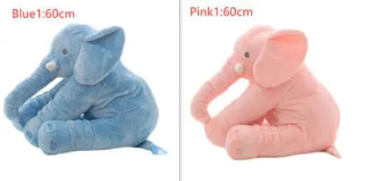 Elephant doll pillow baby comfort sleep toy in short plush with PP cotton filling, 60cm and 40cm sizes