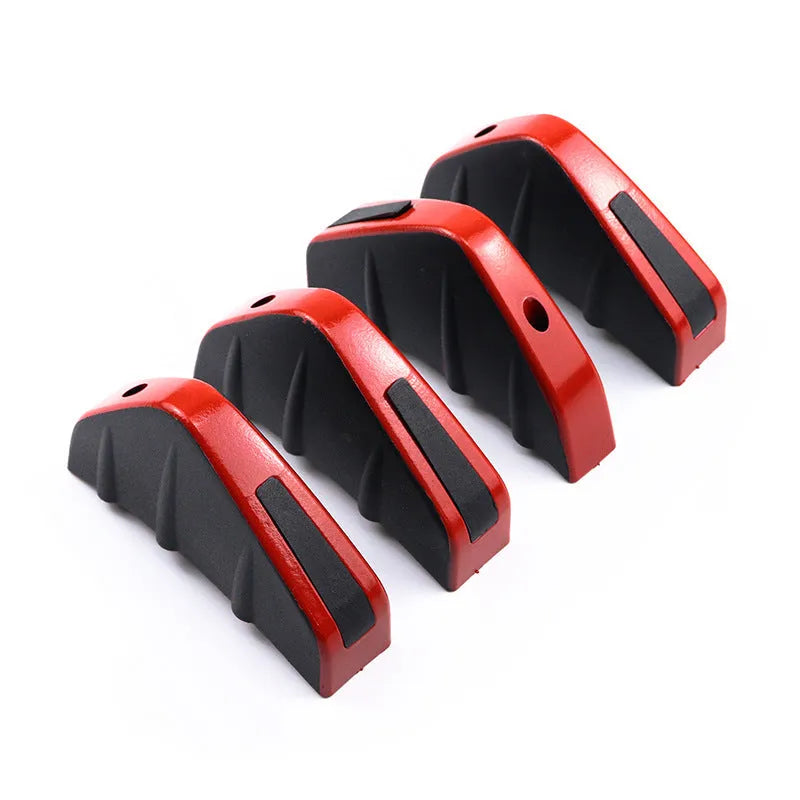 Black universal triangle rear car spoiler made from ABS plastic with a 15cm base.