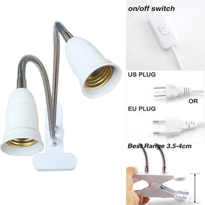 LED Grow Light with flexible gooseneck and clip for indoor plants