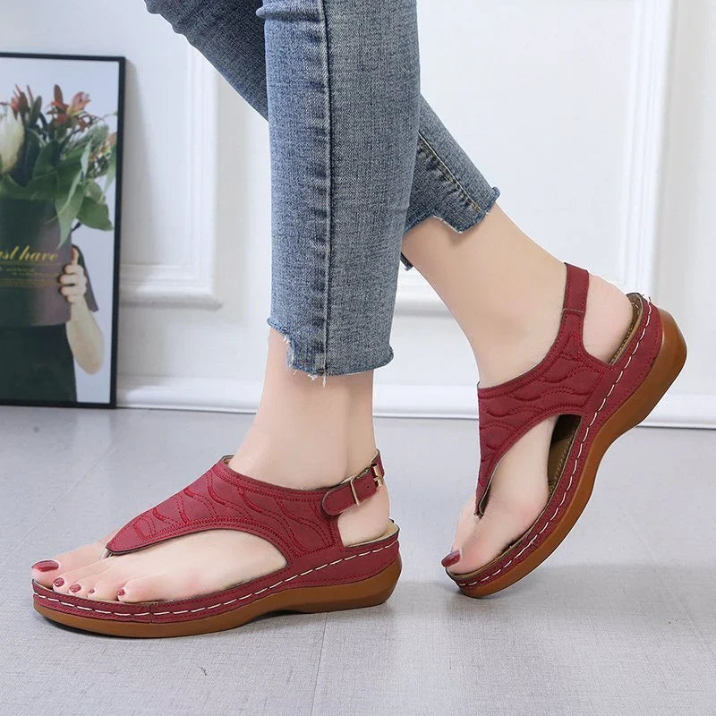 Chic wedge sandals for women in various colors and sizes, featuring adjustable straps and durable outsoles for all-day comfort and style.