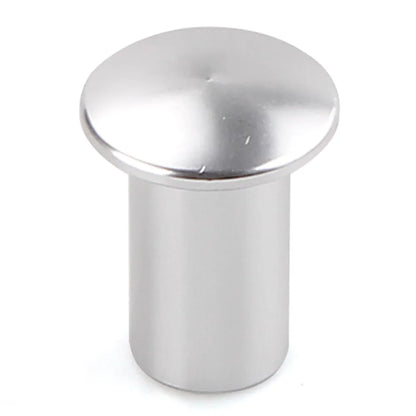 Aluminium alloy hydraulic hand brake release button cap in gold, silver, black, blue, and red colours.