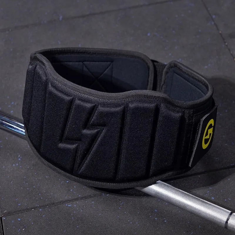 Abdominal exercising band in Army Green colour, adjustable for waist support during squats and weightlifting