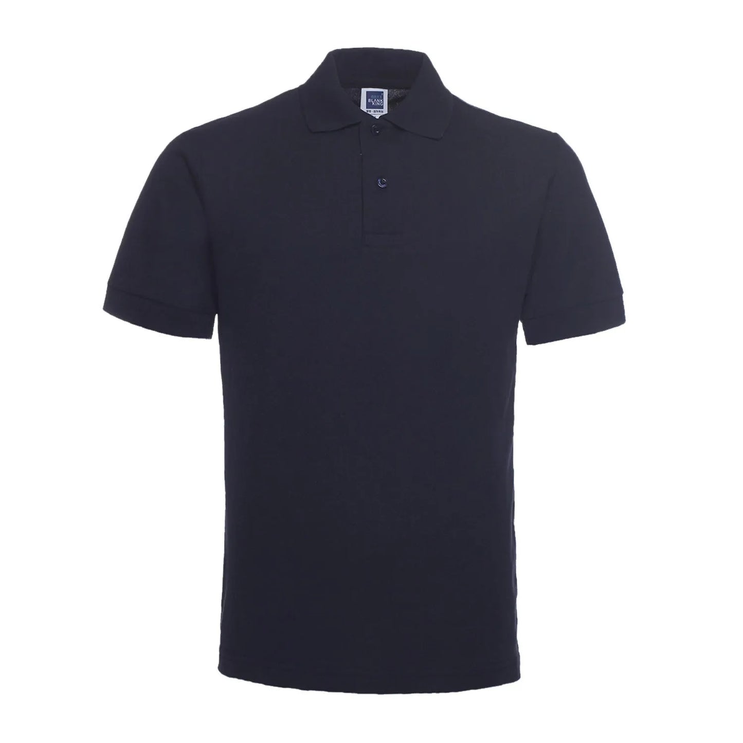 Solid colour short sleeve polo shirt in cotton blend fabric, plus size loose fit for summer wear