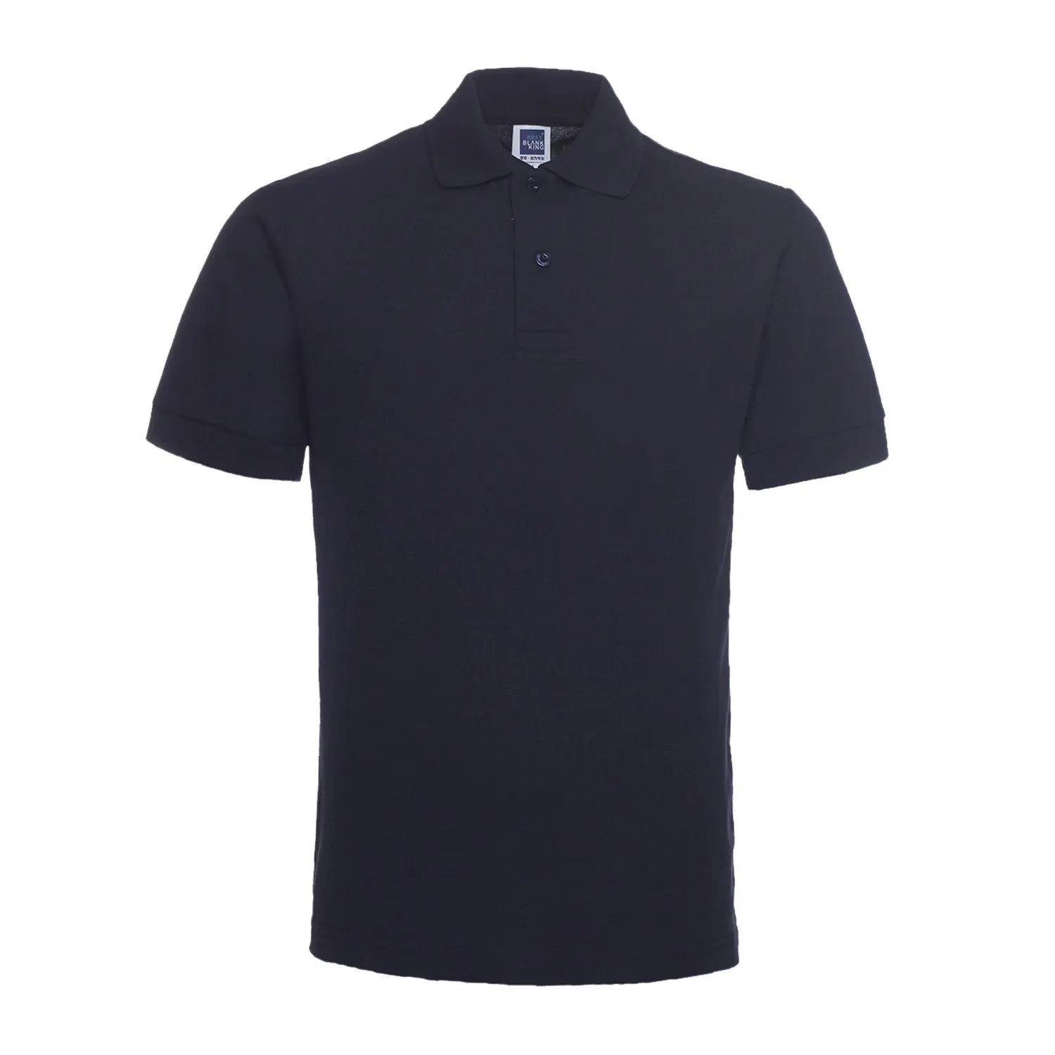 Solid colour short sleeve polo shirt in cotton blend fabric, plus size loose fit for summer wear