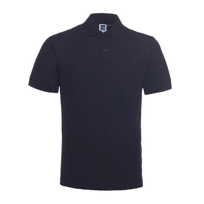 Solid colour short sleeve polo shirt in cotton blend fabric, plus size loose fit for summer wear