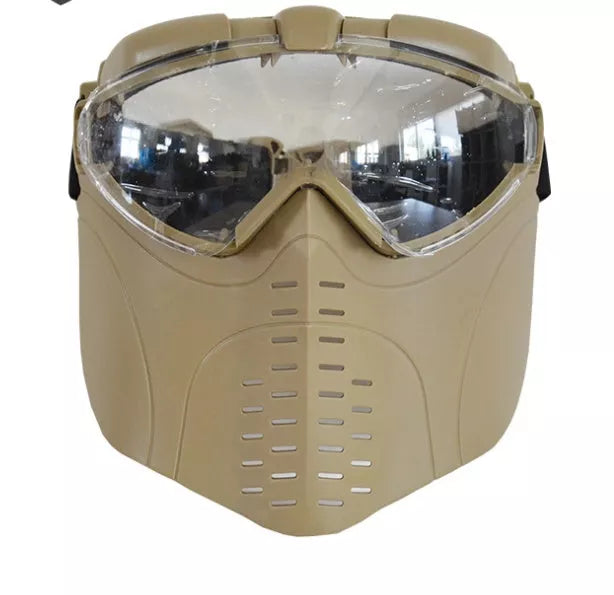 MARUI Anti Fog Ventilated Tactical Airsoft Full Face Mask in Khaki and Black