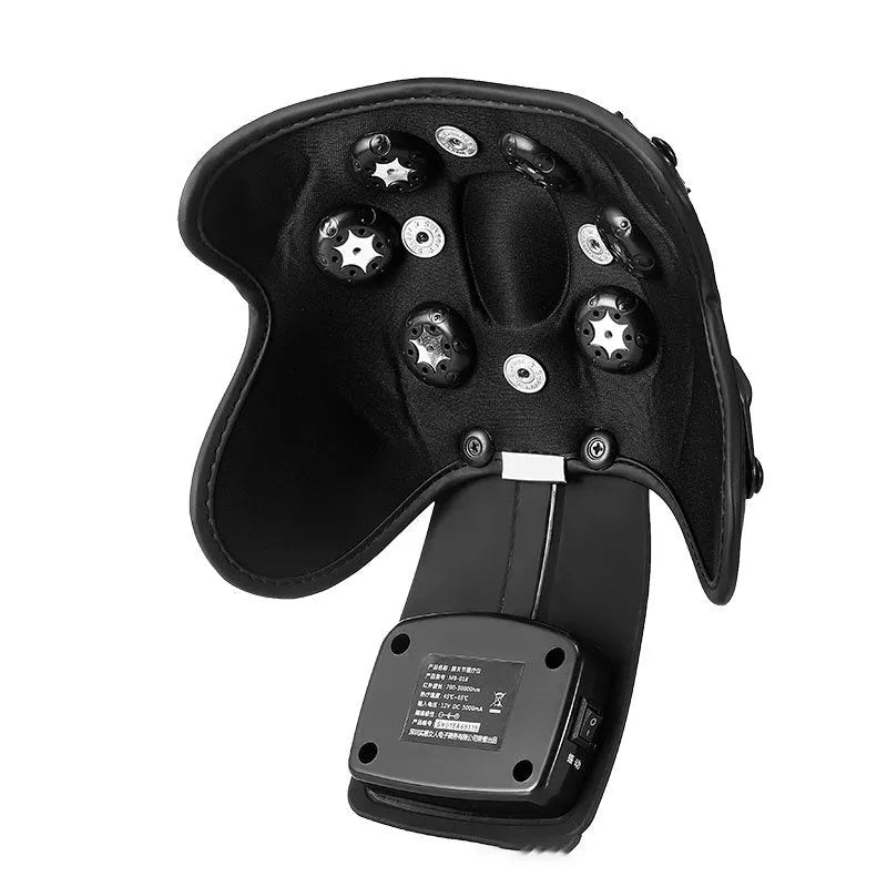 Infrared knee and shoulder warming massager unit with adjustable temperature dial and soft pads.