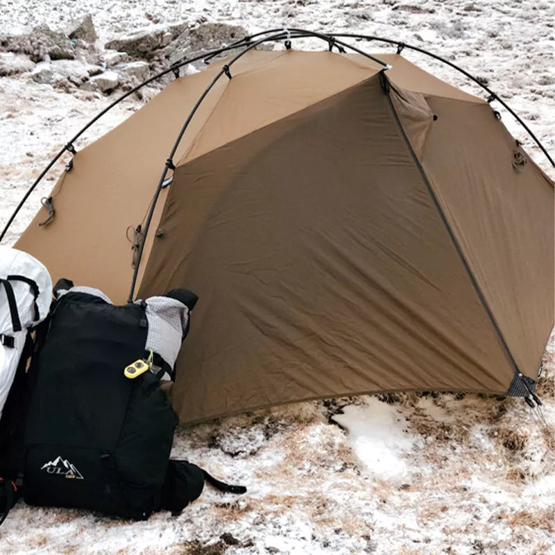 High Altitude 1.5 Storey Single Tent in brown, perfect for four-season camping