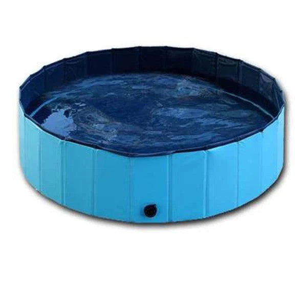 Sturdy foldable dog swimming pool made of durable PVC material with a non-slip bottom for safe pet playtime