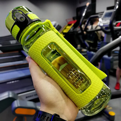 Sport water bottle in various colours with capacity markings showing different size options