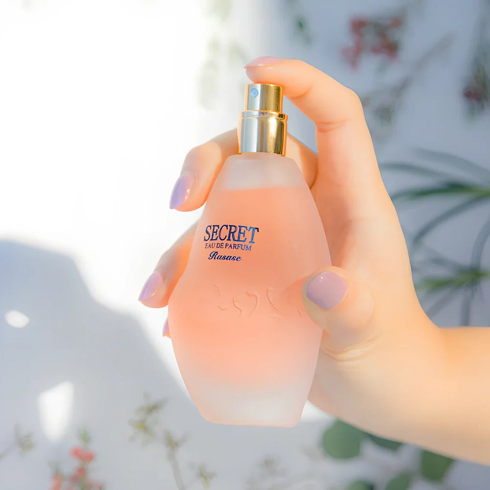 Paris Night women's perfume in light pink with 75ml capacity and compact 13.5cm height