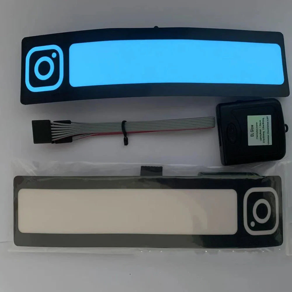 27cm × 4cm luminous car sticker with 0.35mm thickness and 8000-hour lifespan